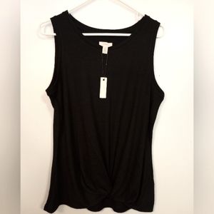 Cupio blush Women's Tank, Large, Black, Business-casual, NWT
